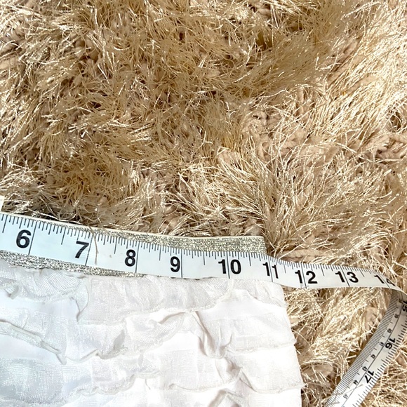 NWT Designer Kidz white silver ruffle skirt 12 - Picture 7 of 7